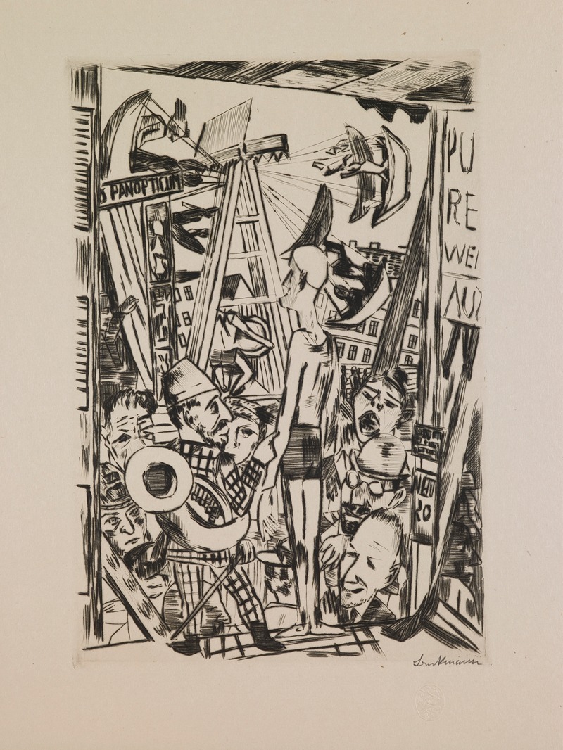 Max Beckmann - The Tall Man, plate 5 from the portfolio ‘Annual Fair’