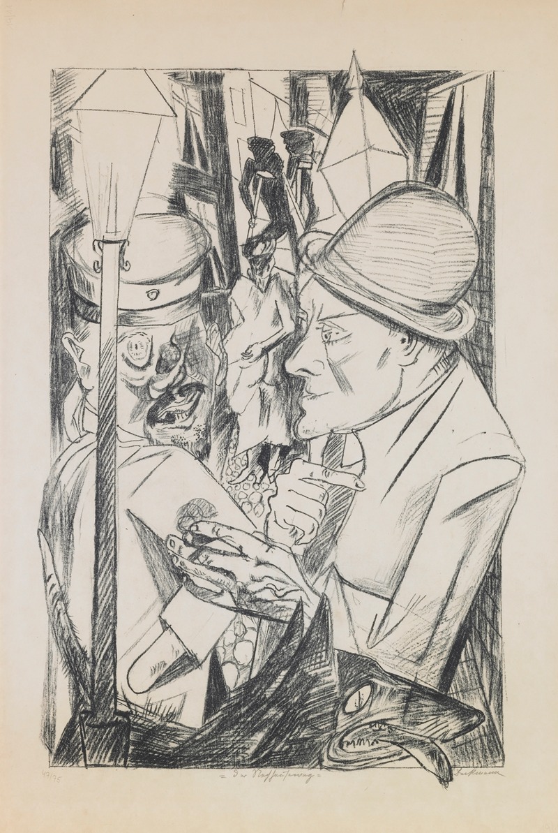 Max Beckmann - The Tightrope Walkers, plate 8 from the portfolio ‘Annual Fair’