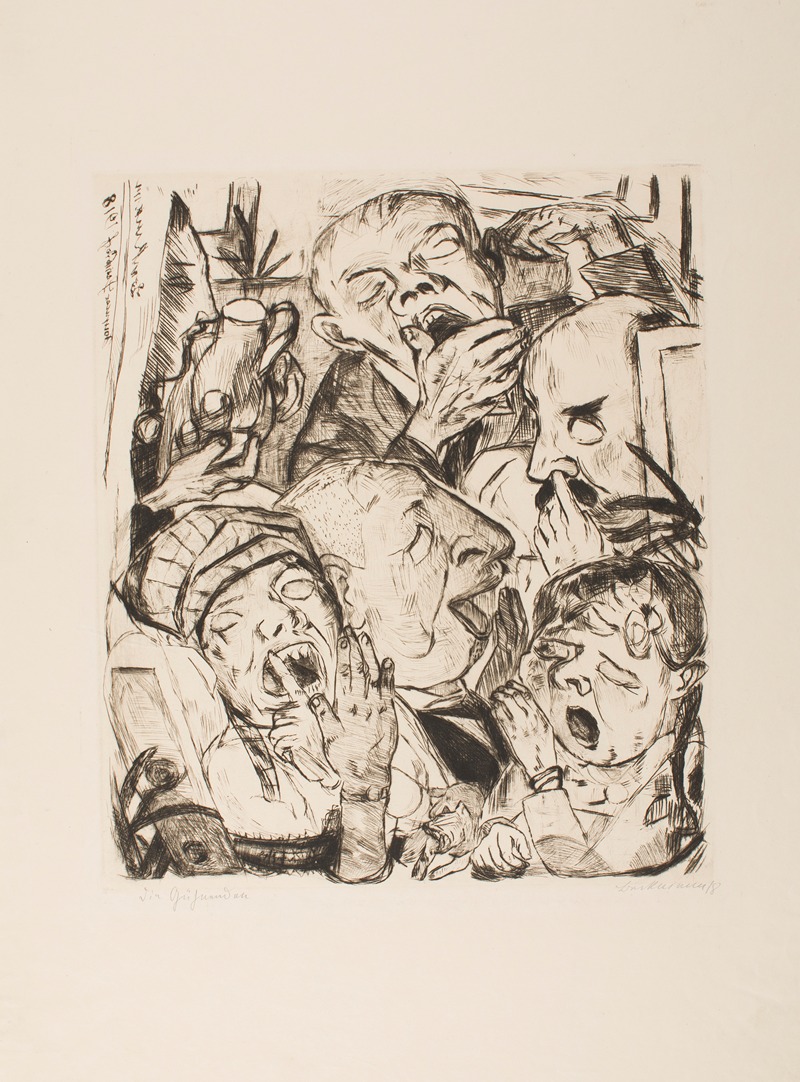 Max Beckmann - The Yawners, plate 7 from the portfolio ‘Faces’