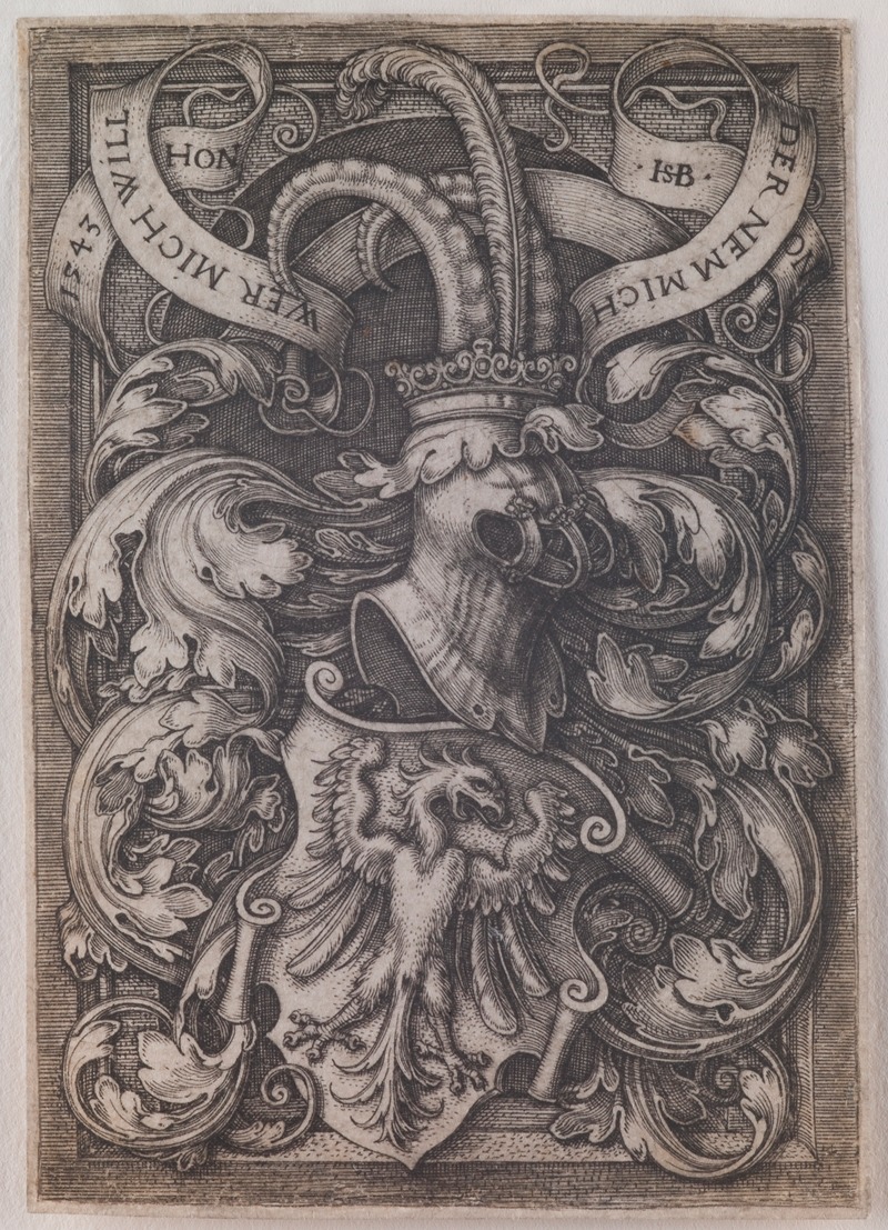 Sebald Beham - Coat of Arms with an Eagle