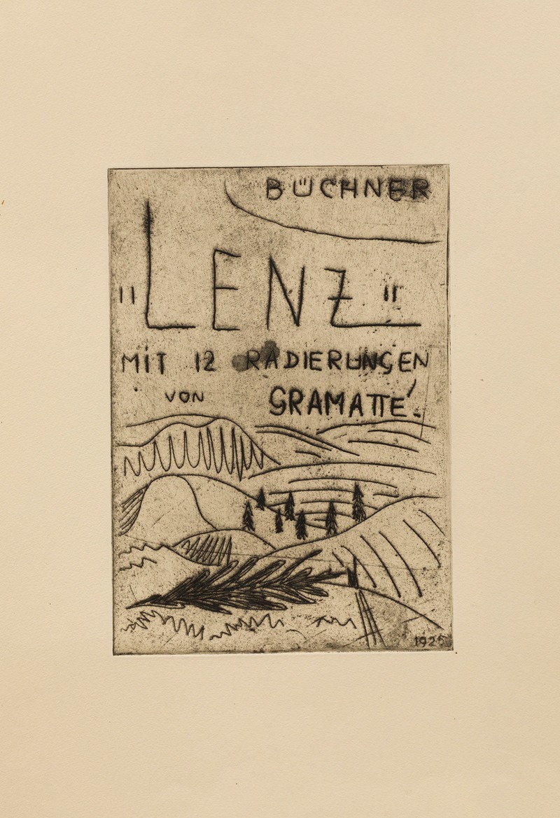 Walter Gramatté - Title page, from the series ‘Büchner’s ‘Lenz’