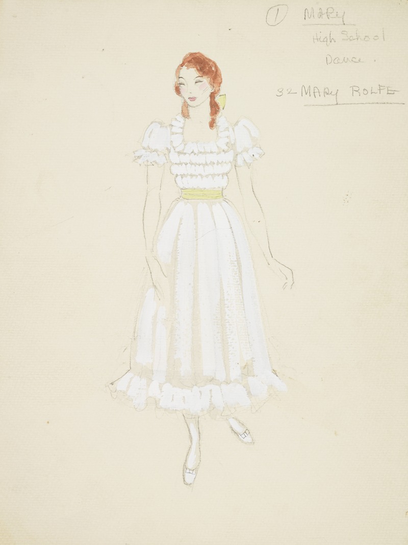 Alex Jones - Life and Death of an American: Mary Rolfe white ruffled dress with yellow sash