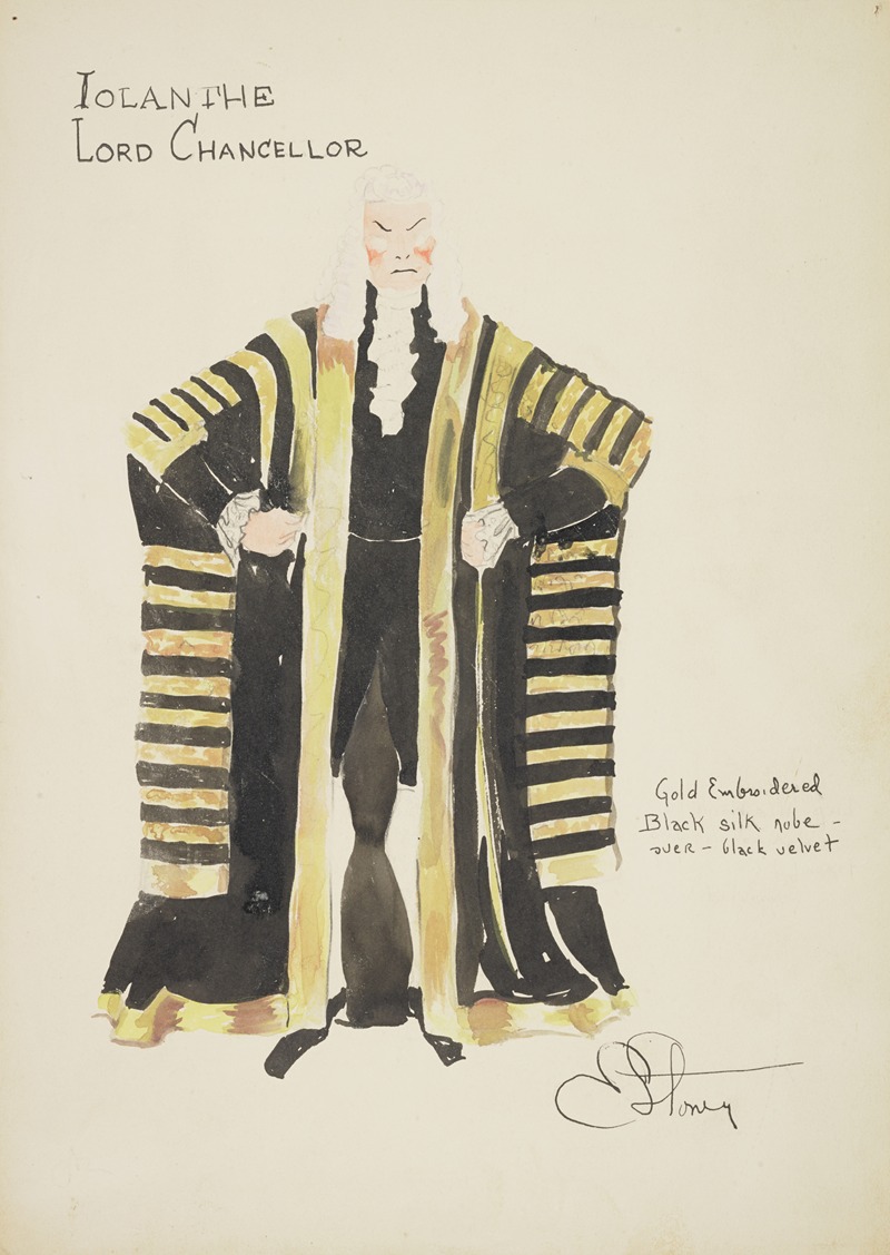 Emile Stoner - Iolanthe: Lord Chancellor gold-embroidered black silk robe