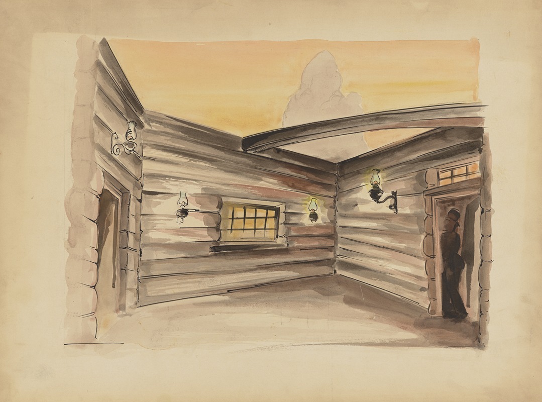 Frederick Stover - Prologue to Glory: Sketch no. 2 (Cabin Exterior)