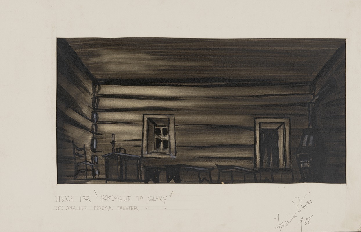 Frederick Stover - Prologue to Glory: Sketch no. 3 (Cabin Interior)