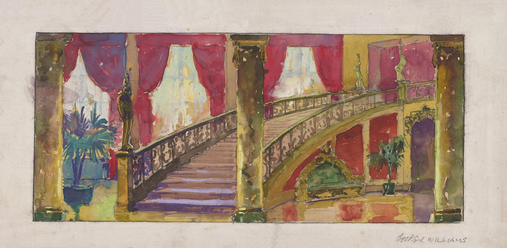 George Williams - Vaudeville: Grand Staircase of Mansion