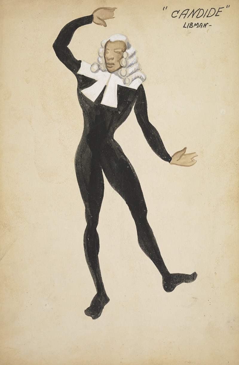 Libman - Candide: Judge black bodysuit with white collar and wig