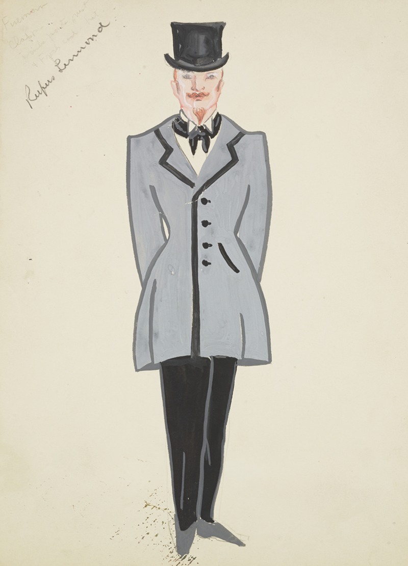 Lucie Gilligan - New York Fireman: Grey coat, black trousers, black tie and black top hat