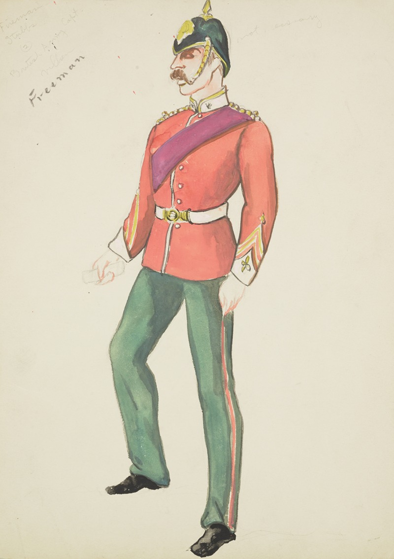 Lucie Gilligan - New York Fireman: Red military coat, green trousers, purple sash, green helmet