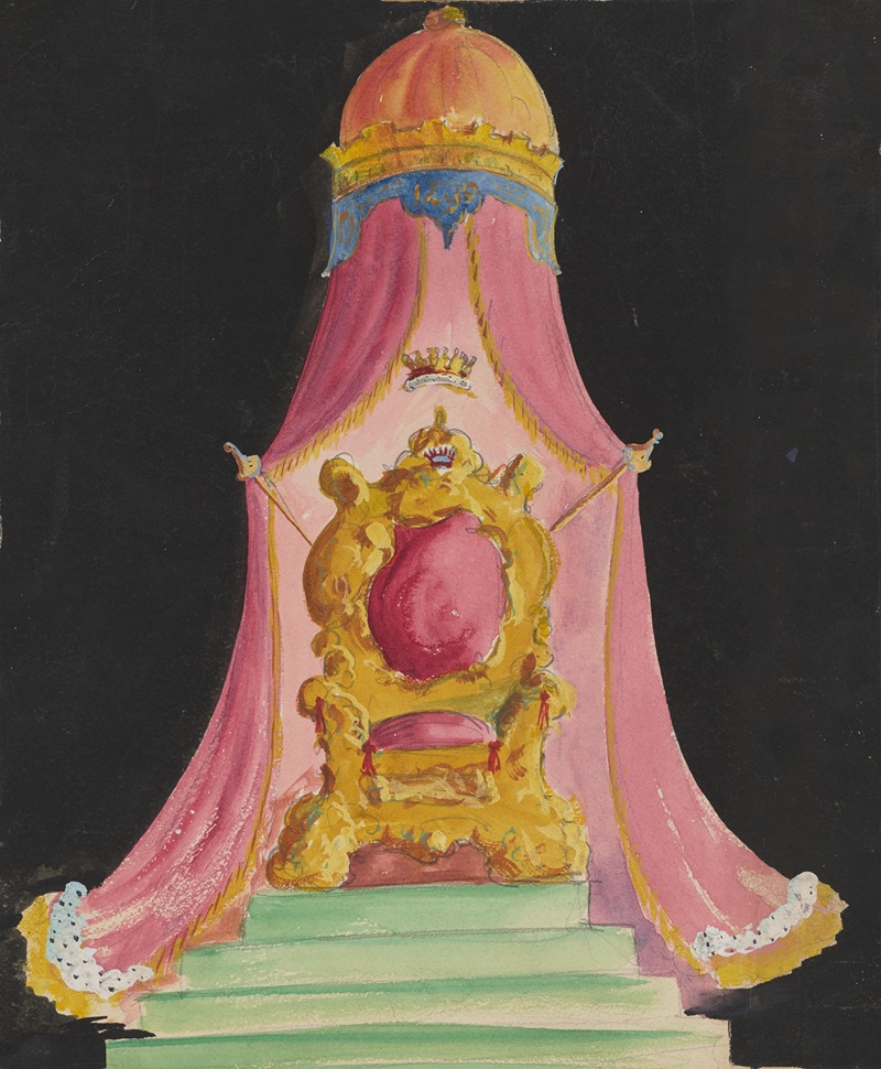 Paul Cadorette - Created Equal: Sketch no. 1 (Throne with Canopy)