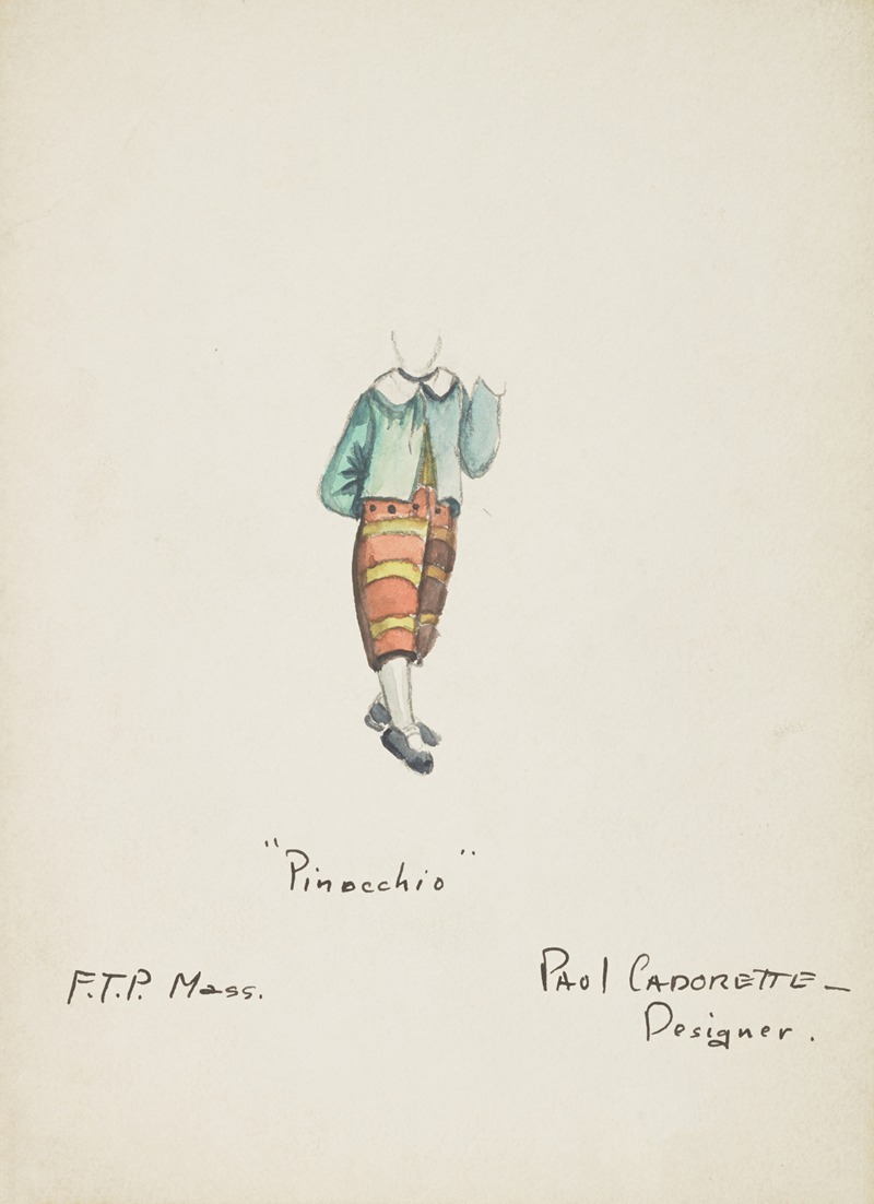 Paul Cadorette - Pinocchio: Blue coat with white collar