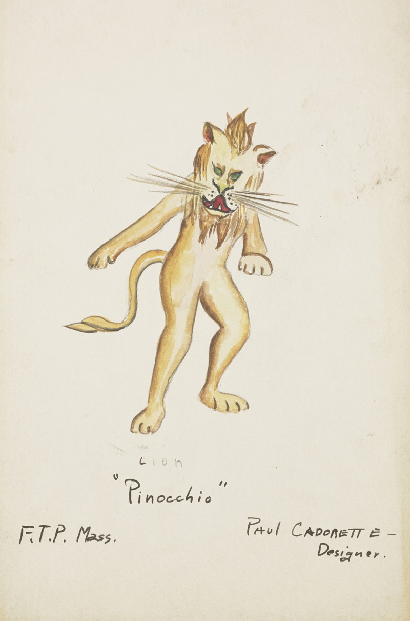 Paul Cadorette - Pinocchio: Lion. Lion suit