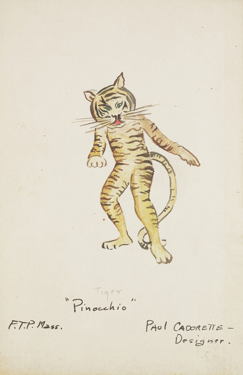 Paul Cadorette - Pinocchio: Tiger. Yellow tiger costume