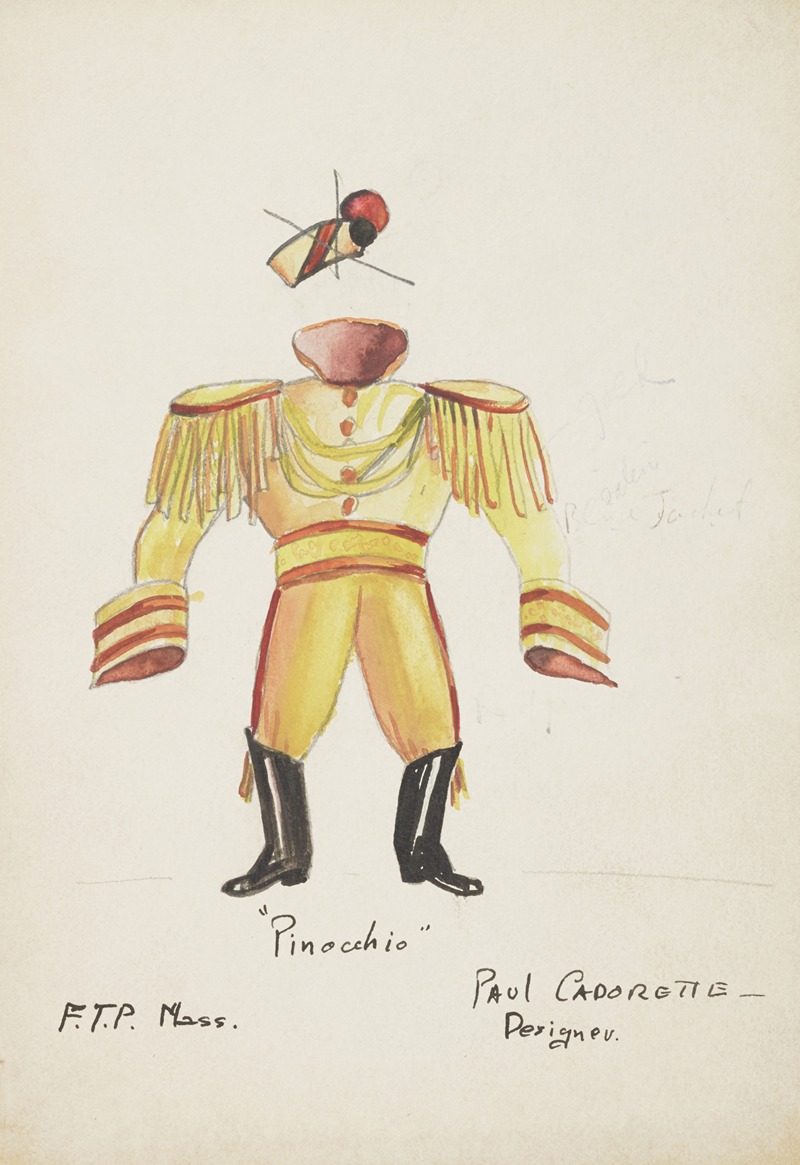 Paul Cadorette - Pinocchio: Yellow uniform with epaulettes and black boots