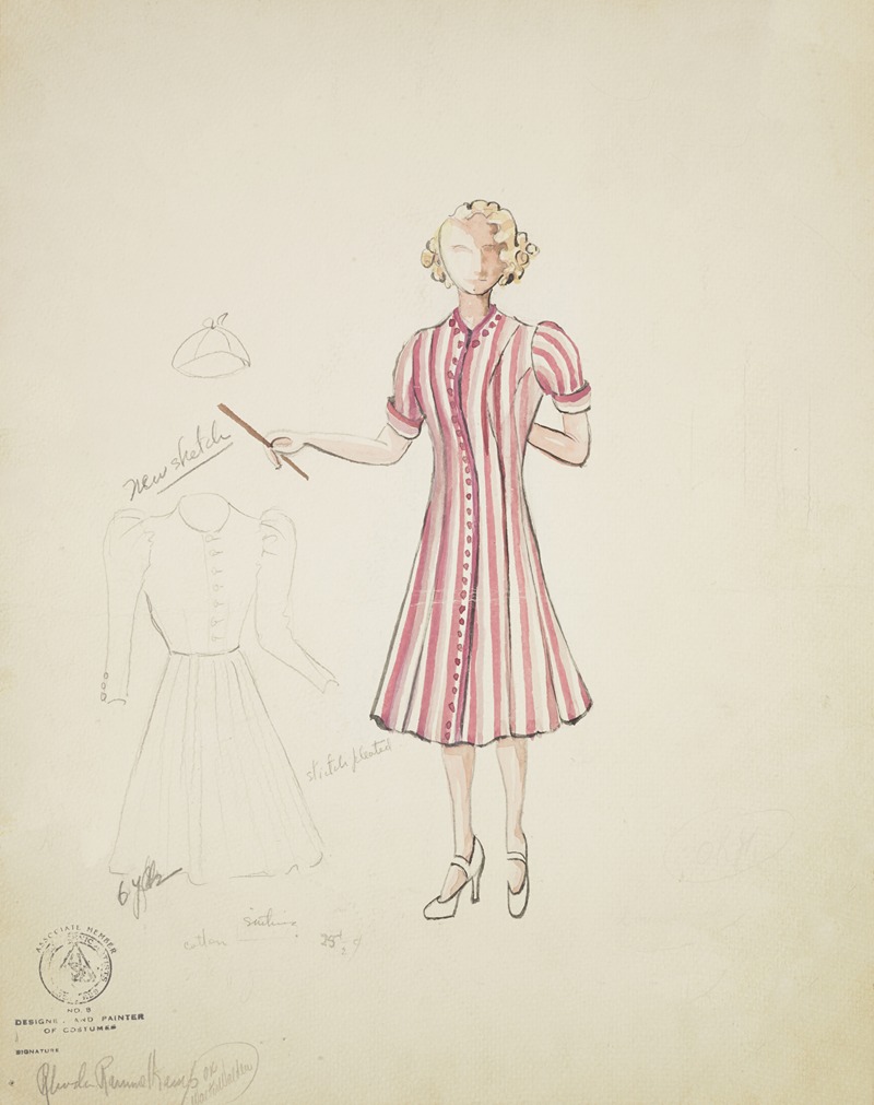 Rhoda Rammelkamp - Mr. Dooley, Jr.: Miss Daisy. Striped pink and white dress