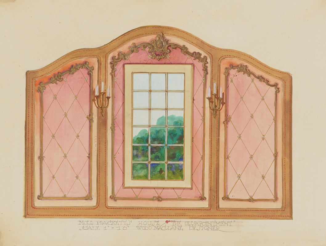 Wood MacLane - The Disappointment: Moll Plackett’s House (Interior Window with Wall Panels)