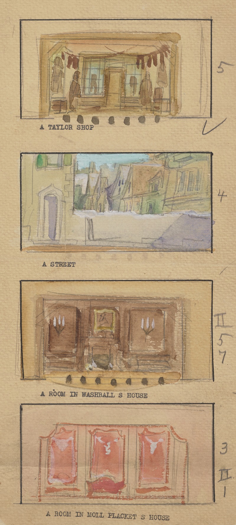 Wood MacLane - The Disappointment: Sketch no. 3, A Taylor Shop, A Street