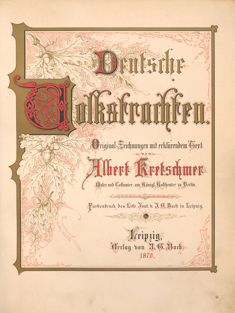 Albert Kretschmer - Deutsche Volkstrachten Pl.01