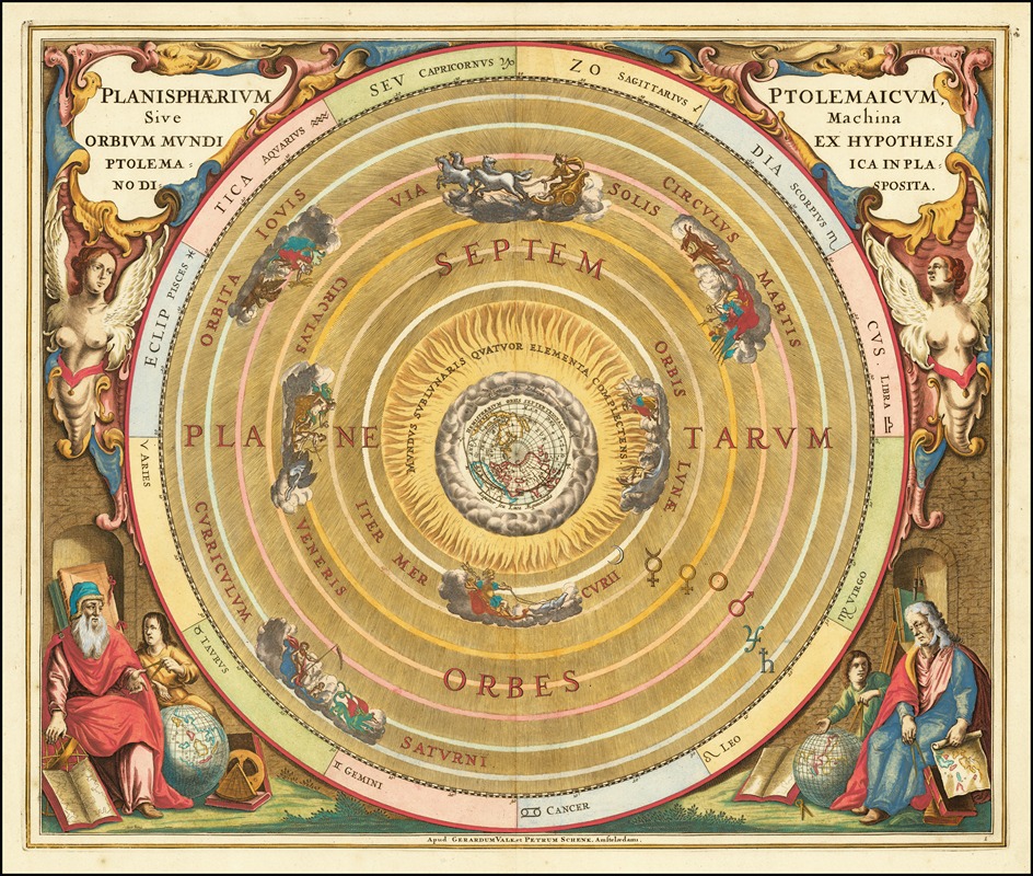 Andreas Cellarius - Claudius Ptolemy’s geocentric model of the Universe