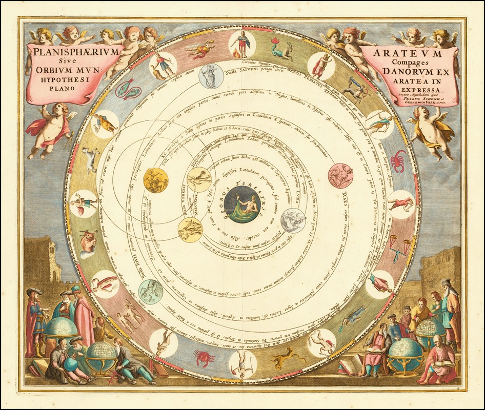 Andreas Cellarius - Greek Astronomer Aratus’ model of the universe