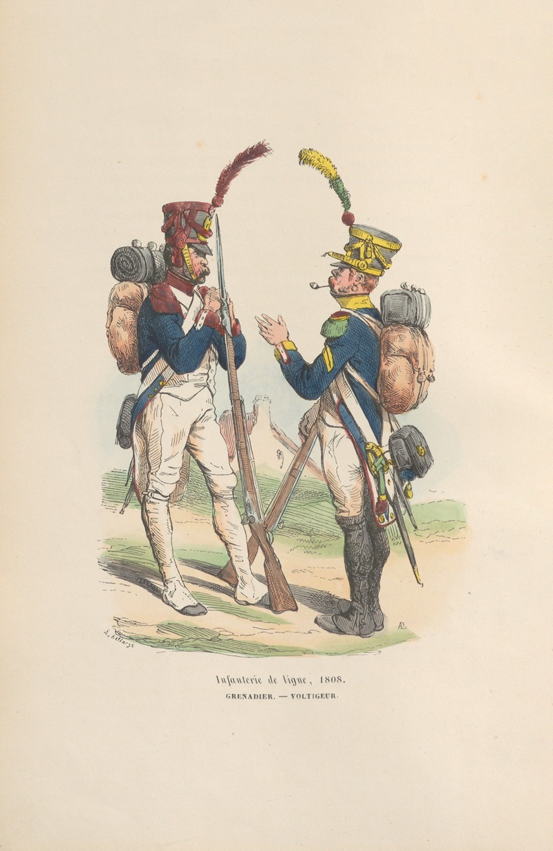 Hippolyte Bellangé - Collection des types de tous les corps et des uniformes militaires de la République et de l’Émpire Pl.05