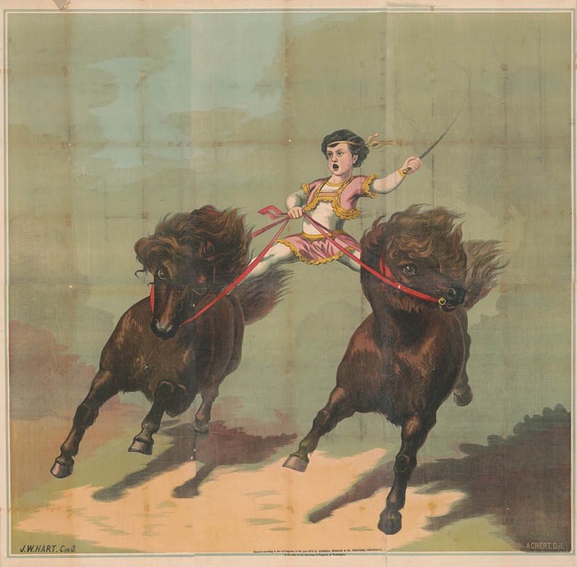 J.W. Hart - Acrobat riding two horses