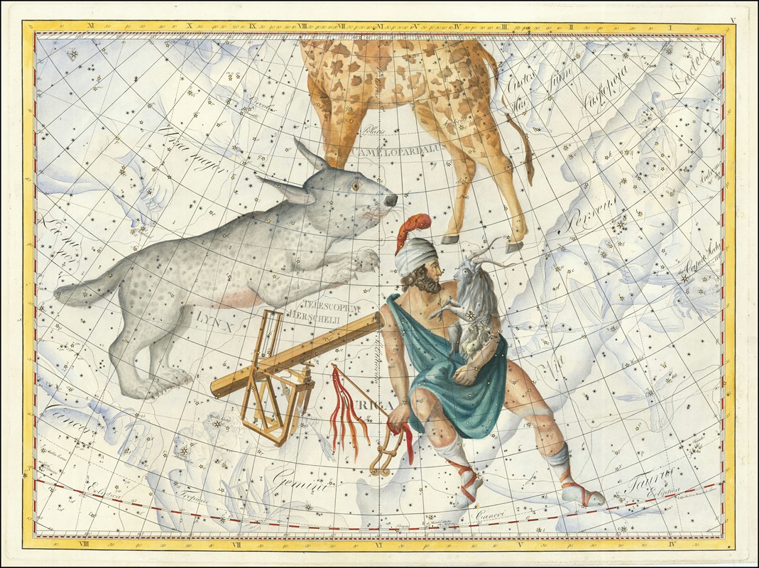 Johann Elert Bode - 05.Auriga, Lynx, Telescopium Herschelii, Perseus, Camelopardalus