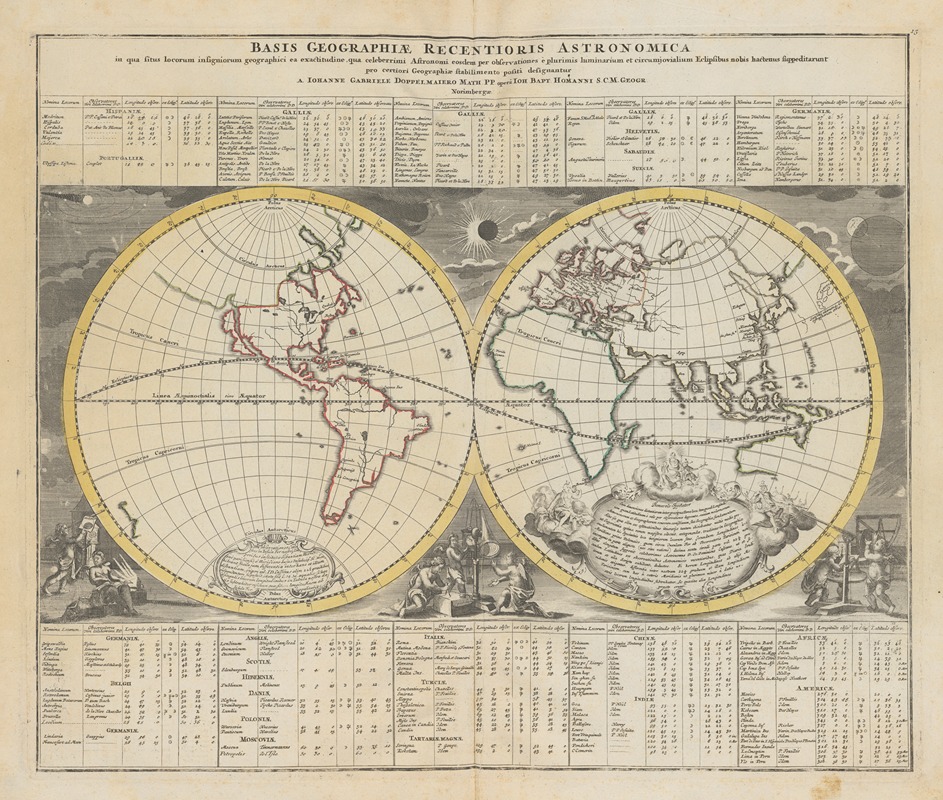 Johann Gabriel Doppelmayr - Atlas Coelestis Pl.15