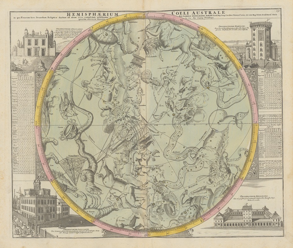 Johann Gabriel Doppelmayr - Atlas Coelestis Pl.19