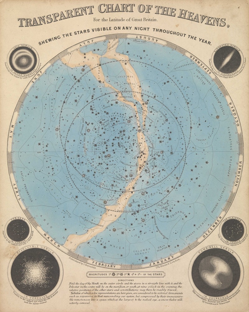 John Emslie - Transparent Chart of the Heavens, for the Latitude of Great Britain