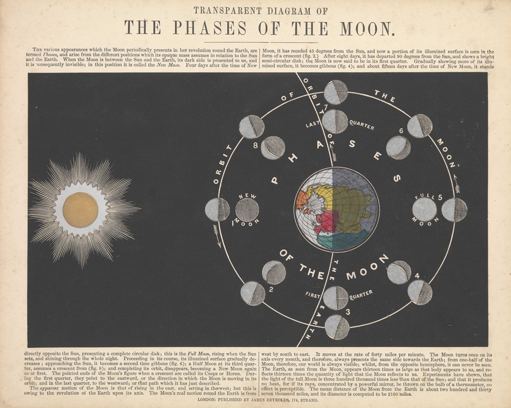 John Emslie - Transparent Diagram of the Phases of the Moon