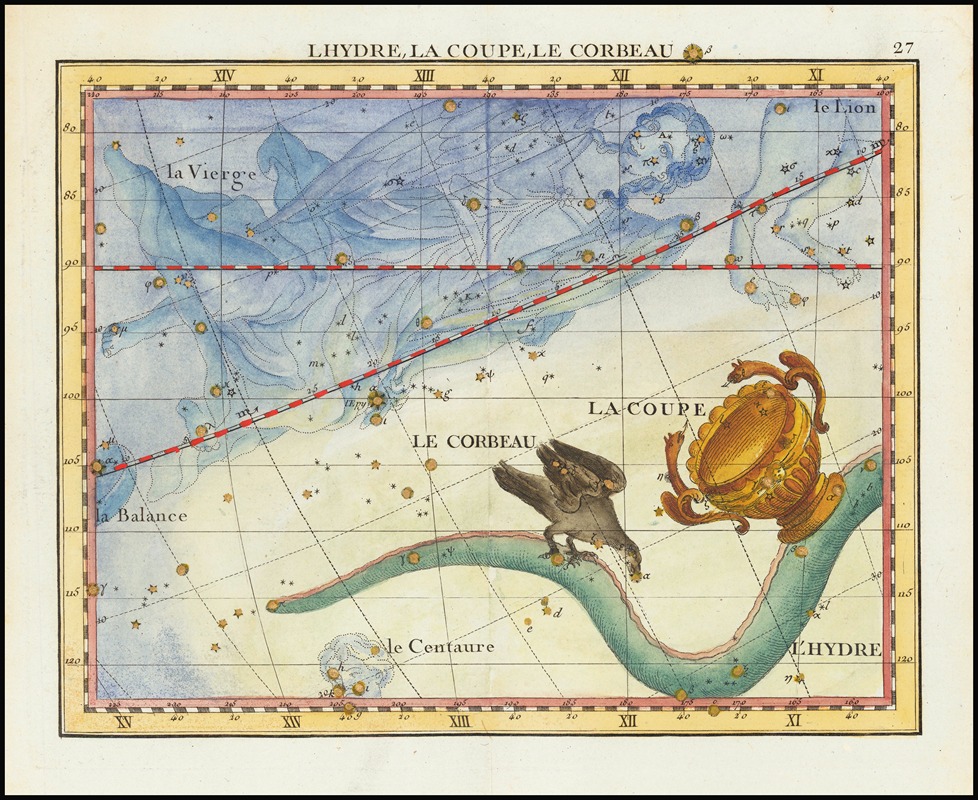 John Flamsteed - L’Hydre, La Coupe, Le Corbeau (Hydra, Crater, Virgo)