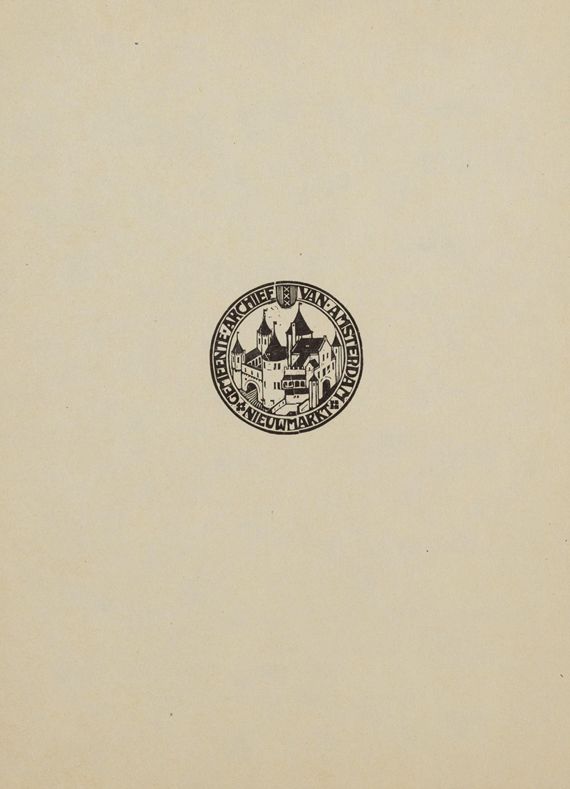 Karel Pieter Cornelis de Bazel - Stempel voor het Gemeente-archief van Amsterdam