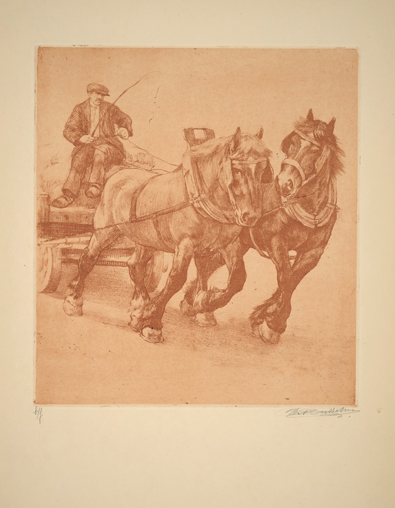 Léon Bartholomé - Chevaux en action