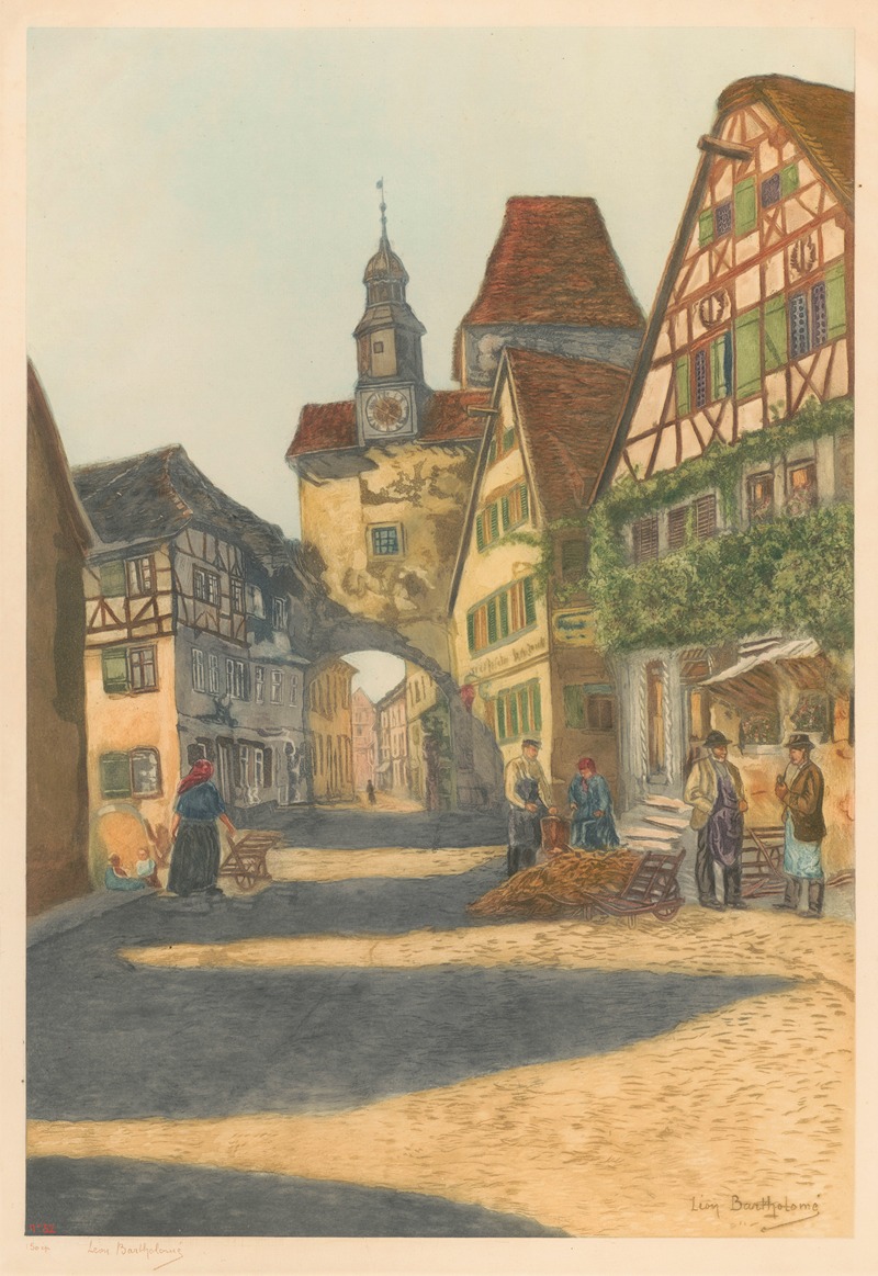 Léon Bartholomé - Vue prise à Rothenburg