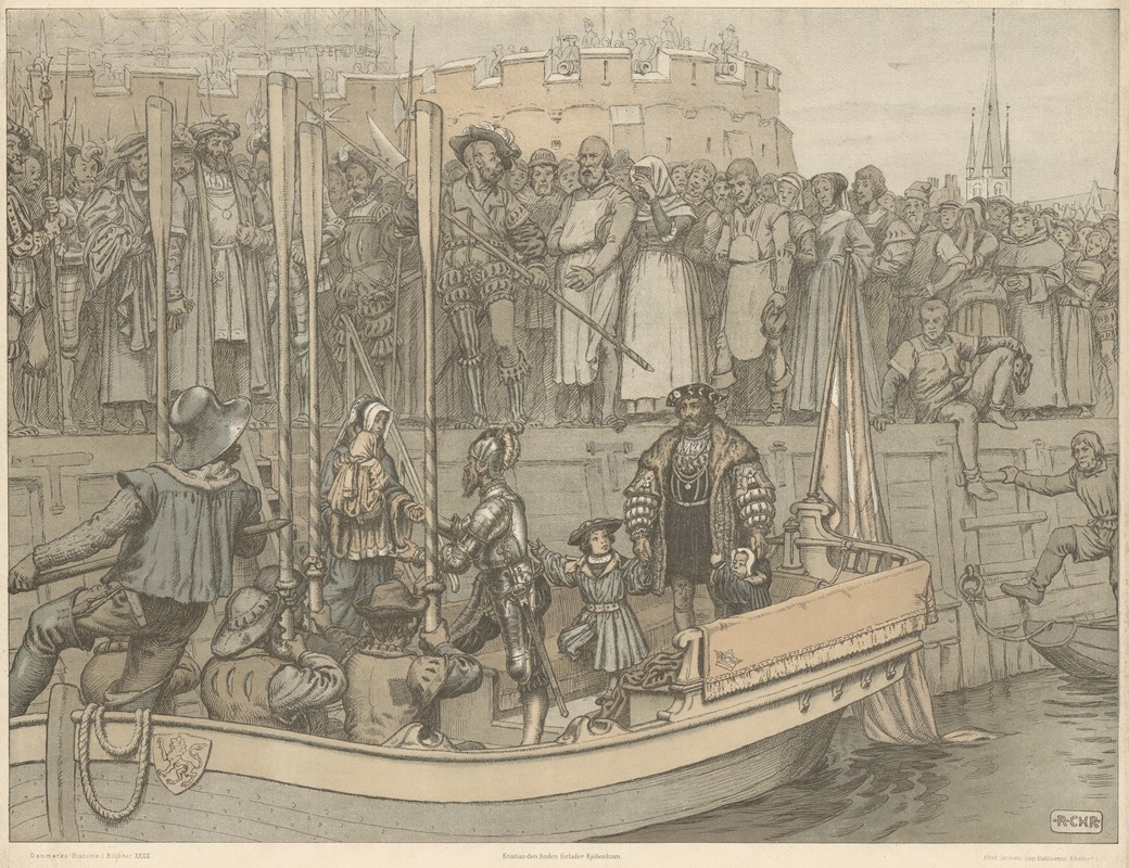 Rasmus Christiansen - Kristian den Anden forlader København (Christian II leaving Copenhagen)