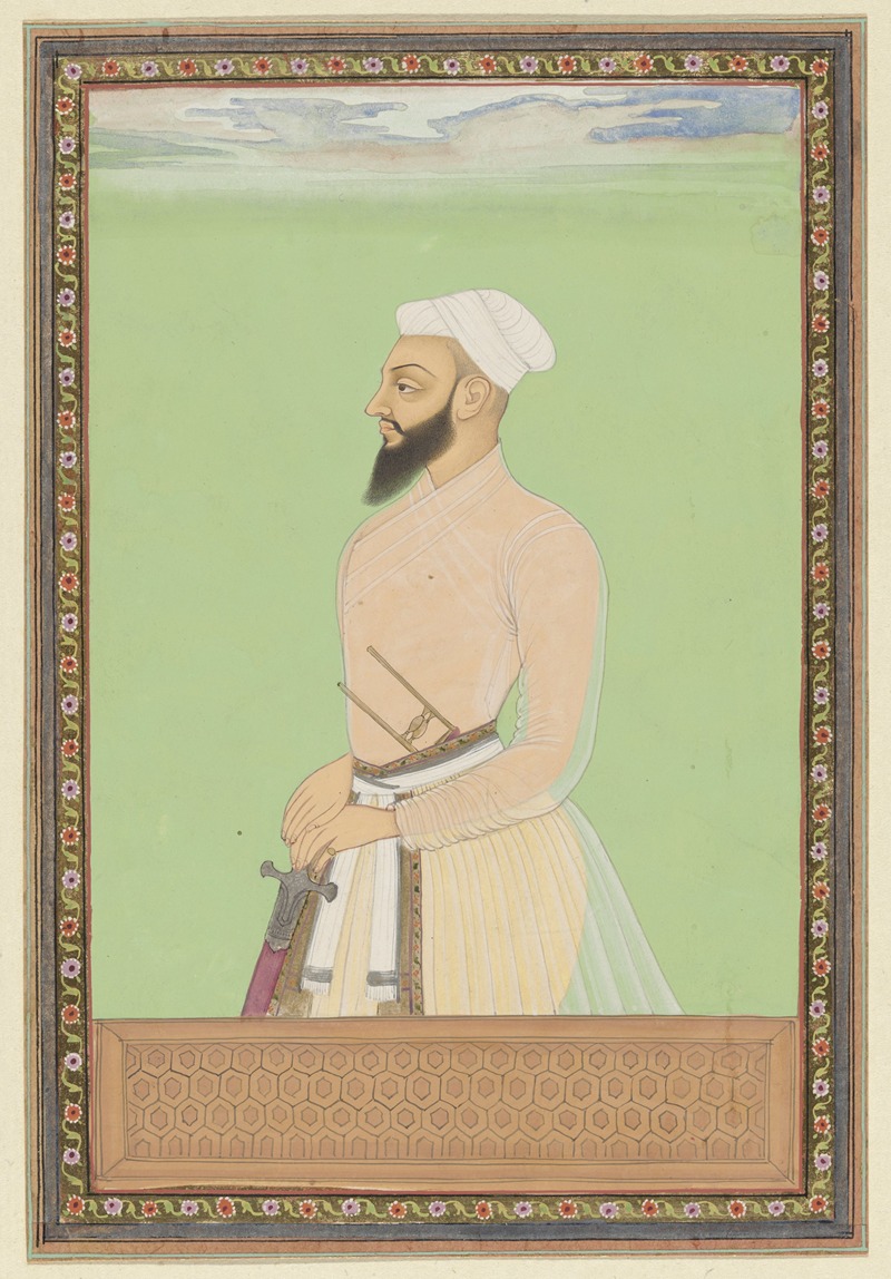 Anonymous - Portret van Bahlul-khan, de opperbevelhebber van Sultan Sikander, die thans heerser van Bijapur is