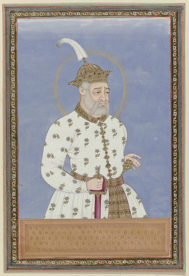 Anonymous - Portret van Bara Malik hij is eerst vizier geweest van de sultan die over de stad Bidar