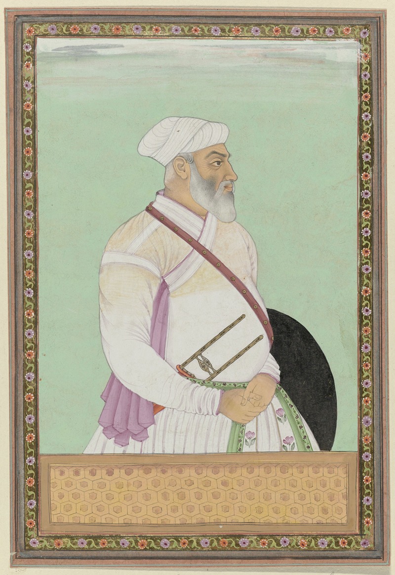 Anonymous - Portret van Dalil-khan, groot-vizier van Aurangzeb