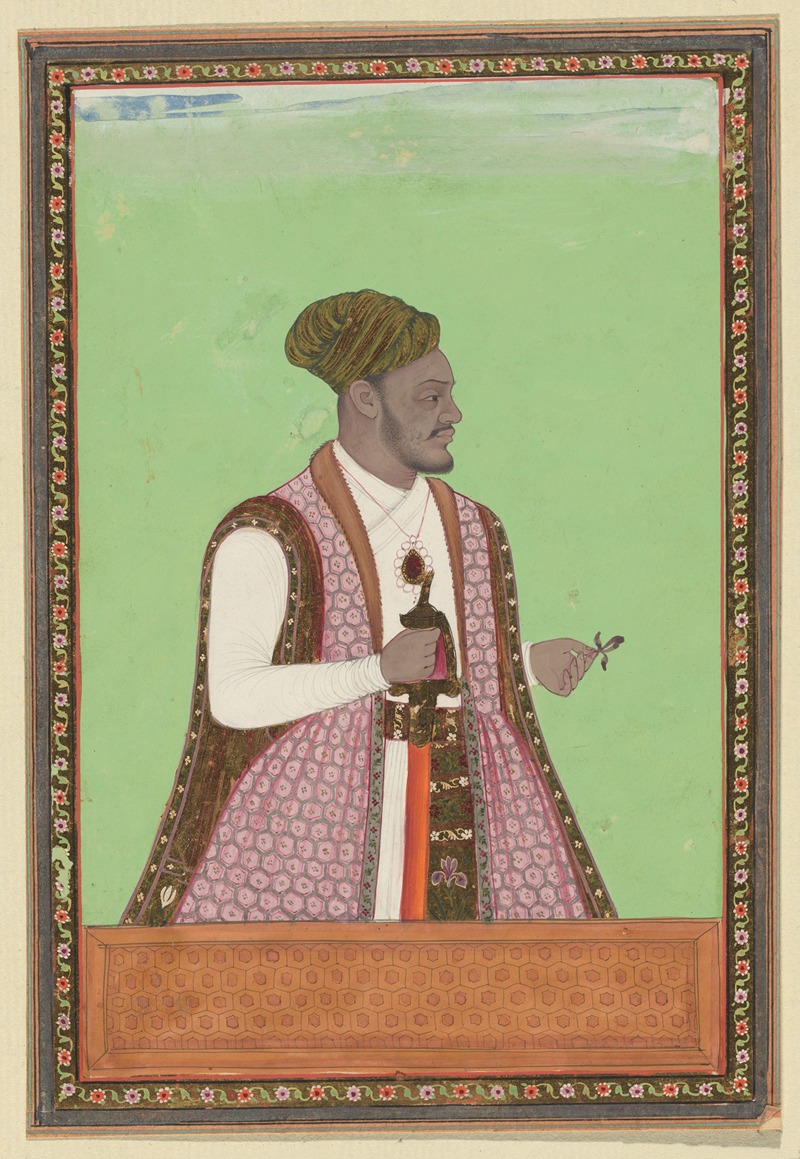 Anonymous - Portret van Khawwas-Khan, de Abessijn, de opperbevelhebber (peshwa) van Sultan Mahmud, de heerser van Bijapur