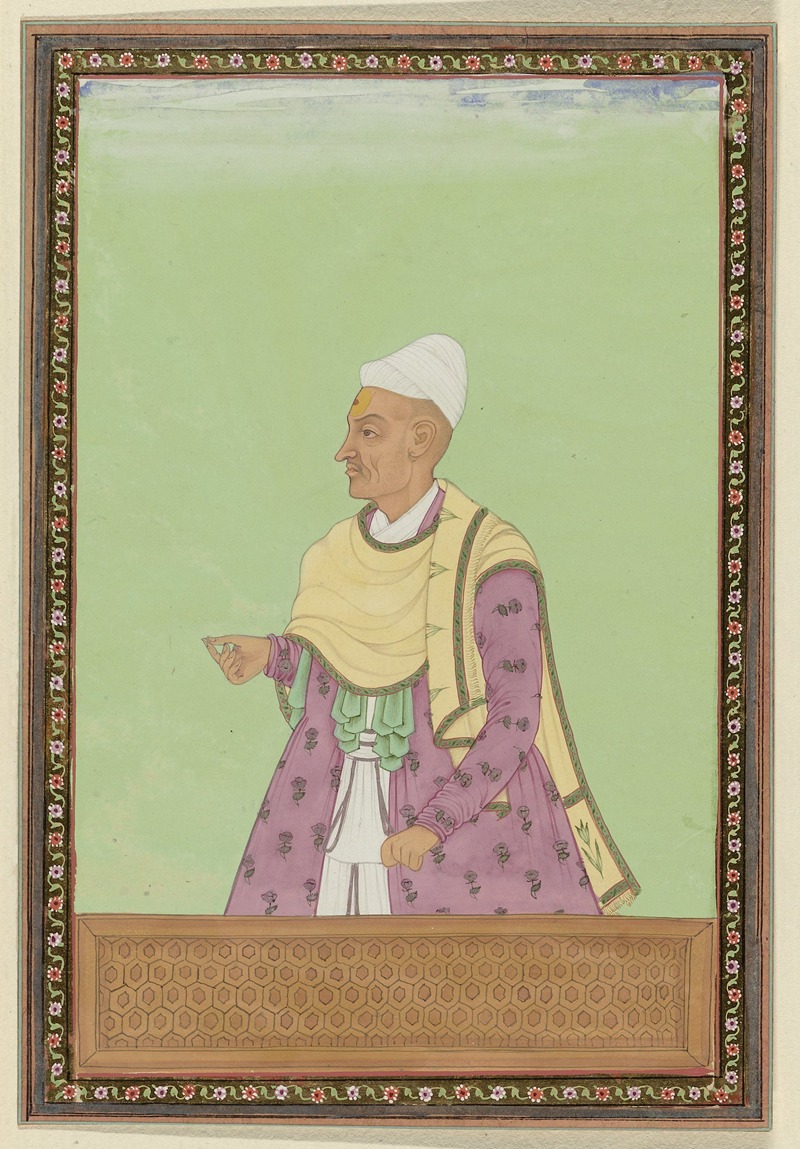 Anonymous - Portret van Madanna Panit, belastingklerk (majmudar) van Abul Hasan Padshah