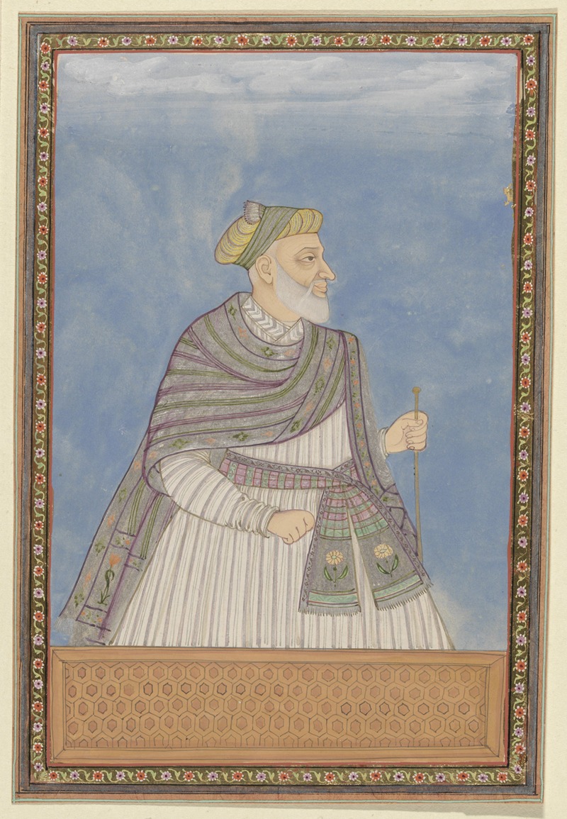 Anonymous - Portret van Mirza Ahmad, die de oudste schoonzoon van Sultan Abdullah