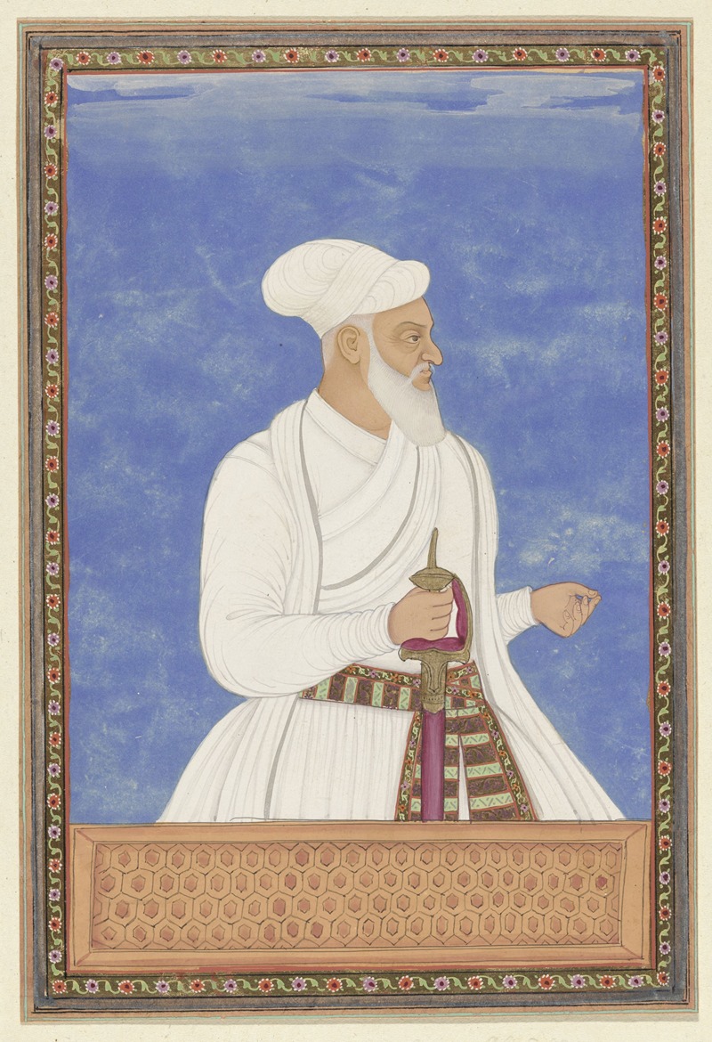 Anonymous - Portret van Muhammad Amin, die vestingcommandant (qal’adar) van Golconda