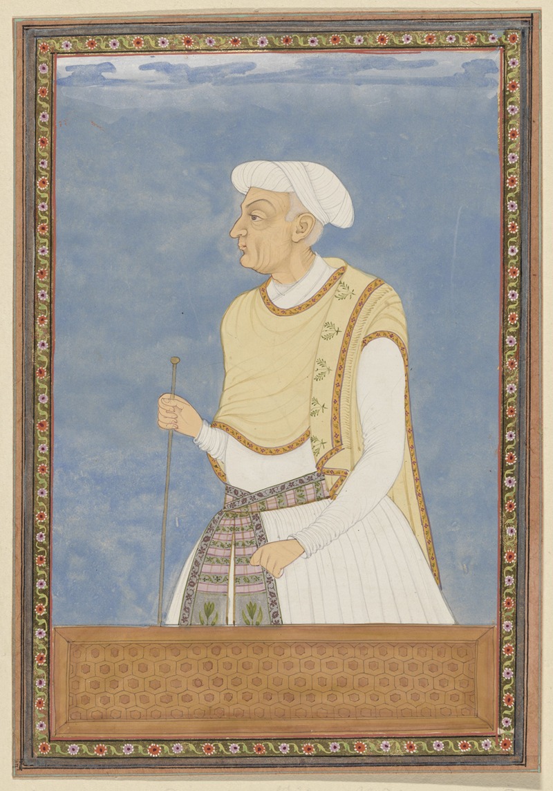 Anonymous - Portret van Neknam-khan hij is vizier van Sultan Abdullah