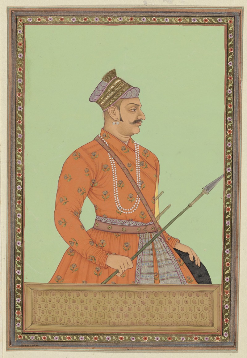 Anonymous - Portret van Raja Bhao Sing Rajput, die vizier van Aurangzeb is geweest