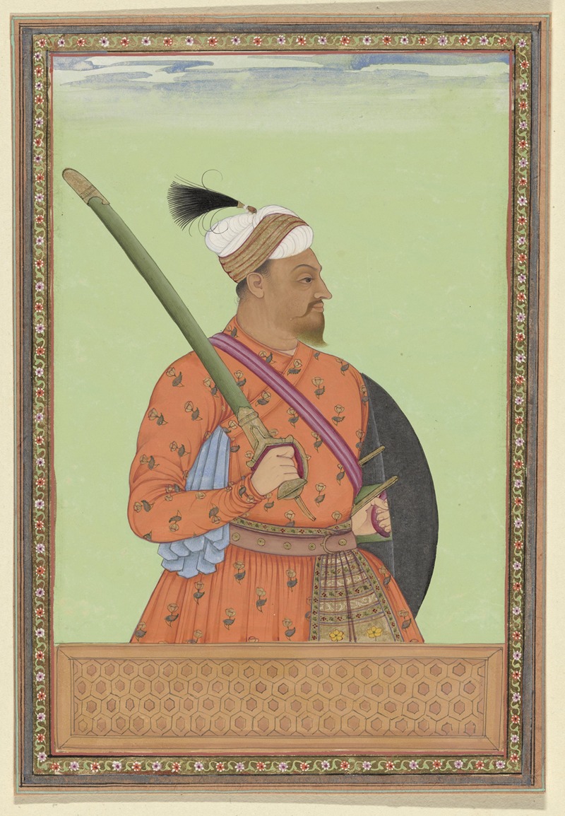 Anonymous - Portret van Sayyid Makhdum Sharza Khan, die vizier van Bijapur is geweest ook nu is hij vizier in Nijapur