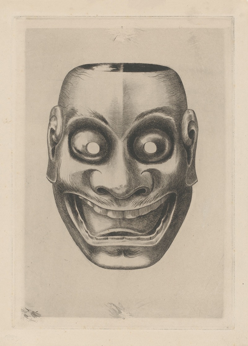 Henri-Charles Guérard - Japanese theatre mask made of lacquered wood