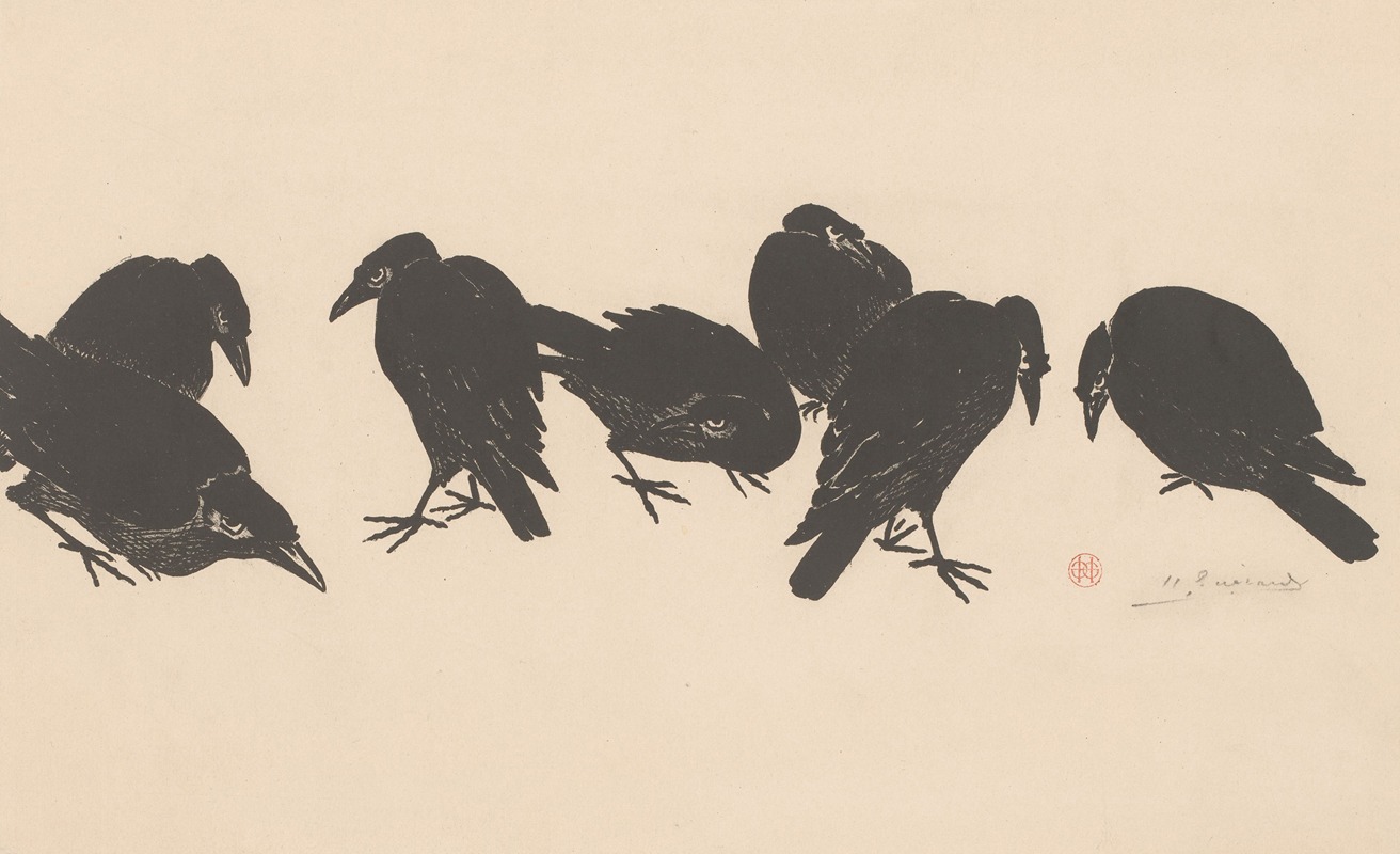 Henri-Charles Guérard - Seven crows