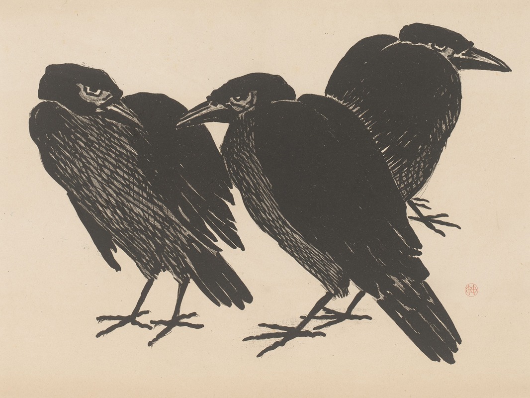 Henri-Charles Guérard - Three crows