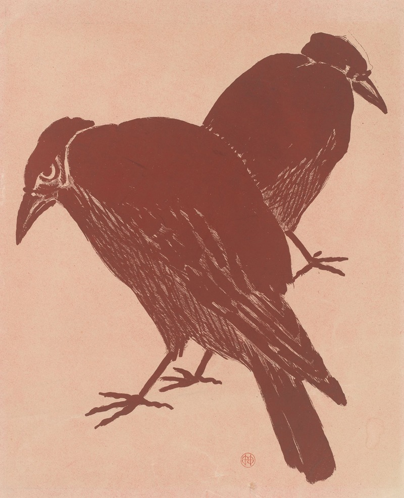 Henri-Charles Guérard - Two crows